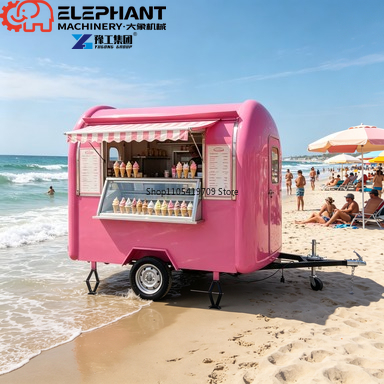 Street Food Snacks - Food Truck Curvo per Vendita Ambulante,