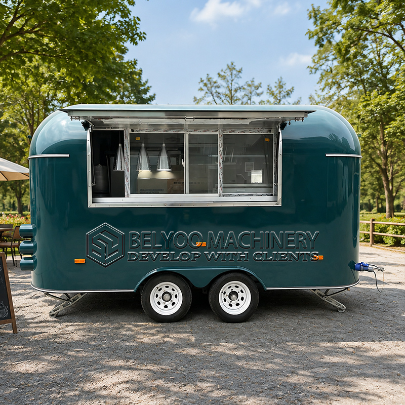 Snacks Food In Us - Rimorchio Alimentare Commerciale Belyoo, Cucina Mobile