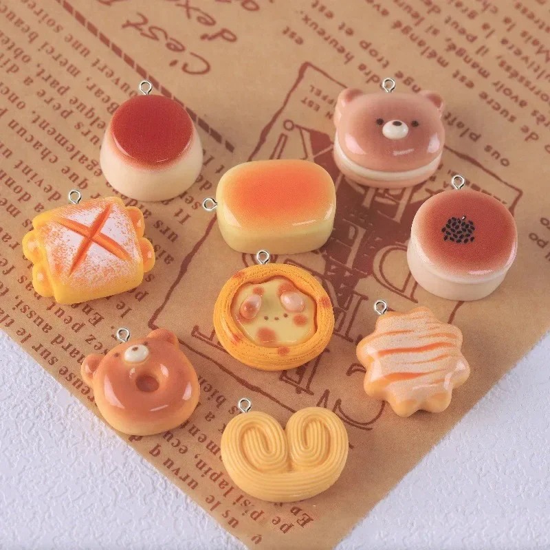Food Snacks For Party - 10 Pezzi Ciondoli in Resina a