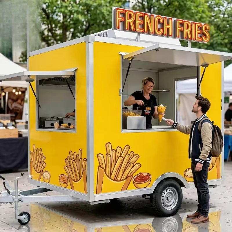 Food Snacks Easy - Carretto Mobile per Snack con Ruote,
