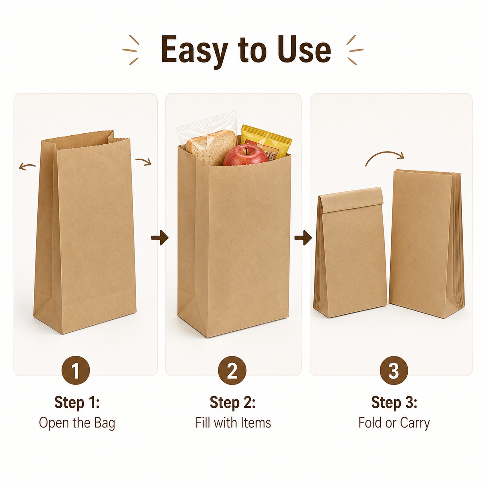 Sacchetti di carta marrone Kra - Food Snacks For Party recensione e prezzo