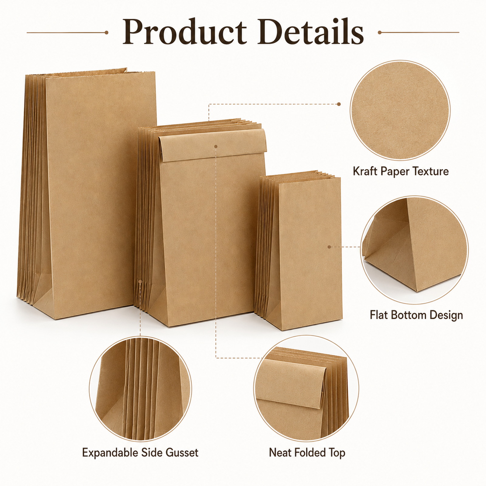 Sacchetti di carta marrone Kra - Food Snacks For Party recensione e prezzo