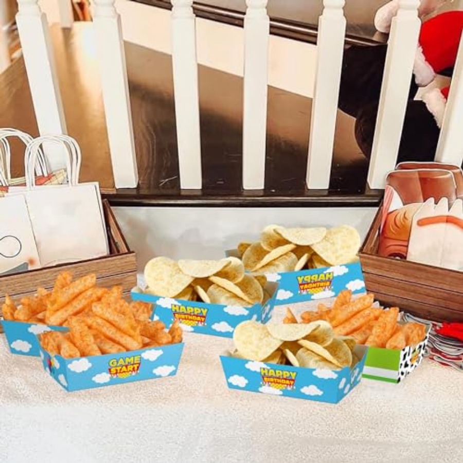 24 Pezzi Vassoi di Carta a Tem - Food Snacks For Party recensione e prezzo